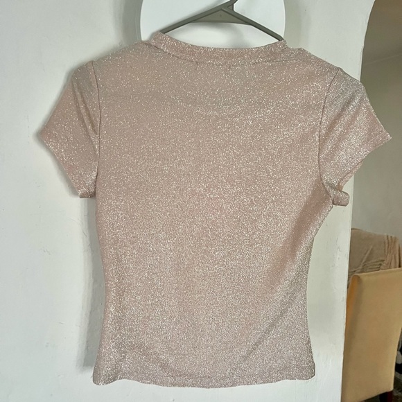 Reformation Laight Top in Buff Sparkle - Size Small - Picture 4 of 9
